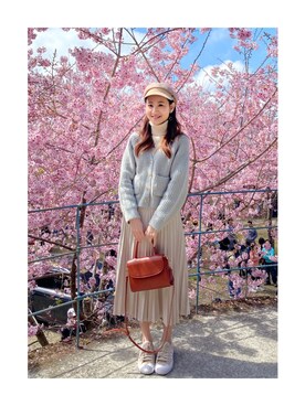 「travel」｜「アイテム（ジャケット/アウター）」を使った、Yun Luさん（レディース・163cm）の冬コーディネート