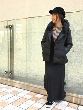 「PAPILLONNER（パピヨネ）のアイテム（ジャケット/アウター）」を使った、asami さん（レディース・157cm）の秋コーディネート