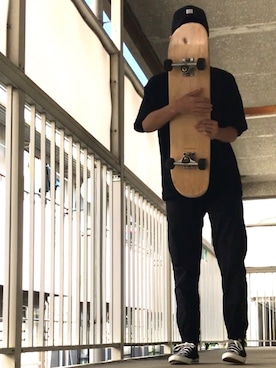 「Wrangler（ラングラー）のアイテム（キャップ）」を使った、こーだいさん（メンズ・175cm）の秋コーディネート