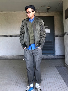 「WINTER STYLE」｜「アイテム（キャップ）」を使った、angusさん（メンズ・170cm）の冬コーディネート