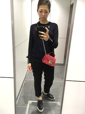 「アイテム（スラックス）」を使った、ユッコさん（レディース・168cm・30代）の春コーディネート