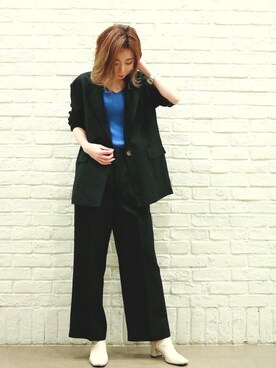 「JOINT WORKS（ジョイントワークス）のアイテム（テーラードジャケット）」を使った、sahyaさん（レディース・165cm）の春コーディネート