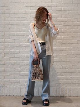 「summer」｜「アイテム（トートバッグ）」を使った、sahyaさん（レディース・165cm）の夏コーディネート