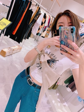 「ストレートデニム」｜sahyaさん（レディース・165cm）の夏コーディネート