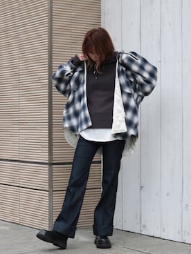 「JOINT WORKS（ジョイントワークス）のアイテム（ジャケット/アウター）」を使った、sahyaさん（レディース・165cm）の秋コーディネート