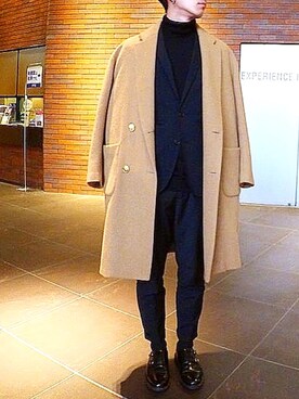 MR.GENTLEMANのチェスターコートを使った人気ファッション