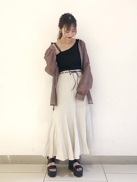 asakaさん（レディース・160cm）の夏コーディネート