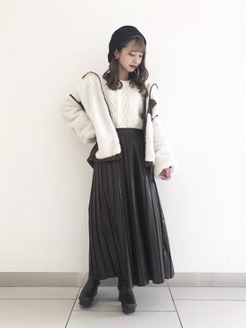 「PAGEBOY（ページボーイ）のアイテム（ハンチング/ベレー帽）」を使った、asakaさん（レディース・160cm）の秋コーディネート
