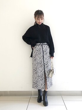 「PAGEBOY（ページボーイ）のハクミニショルダーBAG（ショルダーバッグ）」を使った、asakaさん（レディース・160cm）の冬コーディネート