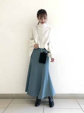 asakaさん（レディース・160cm）の冬コーディネート