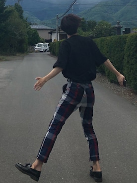 「BLACK LABEL CRESTBRIDGE（ブラックレーベル・クレストブリッジ）のアイテム（スラックス）」を使った、1998 / tokyoさん（メンズ・183cm）の秋コーディネート