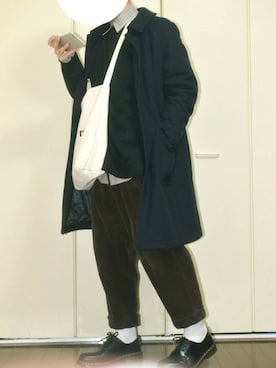 「Dr. Martens（ドクターマーチン）のDr.Martens / ドクターマーチン 1461 3EYE GIBSON SHOE 3ホール ギブソン シューズ ブーツ（ブーツ）」を使った、しま🦓さん（メンズ・170cm）の冬コーディネート