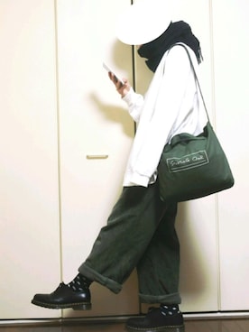 「Dr. Martens（ドクターマーチン）のDr.Martens / ドクターマーチン 1461 3EYE GIBSON SHOE 3ホール ギブソン シューズ ブーツ（ブーツ）」を使った、しま🦓さん（メンズ・170cm）の冬コーディネート