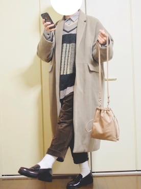 「YON（ヨン）のアイテム」を使った、しま🦓さん（メンズ・170cm）の秋コーディネート