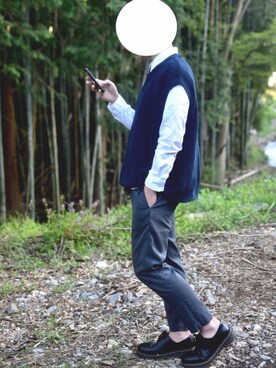 「Dr. Martens（ドクターマーチン）のDr.Martens / ドクターマーチン 1461 3EYE GIBSON SHOE 3ホール ギブソン シューズ ブーツ（ブーツ）」を使った、しま🦓さん（メンズ・170cm）の春コーディネート