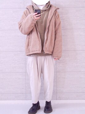 「Dr. Martens（ドクターマーチン）のDr.Martens / ドクターマーチン 1461 3EYE GIBSON SHOE 3ホール ギブソン シューズ ブーツ（ブーツ）」を使った、しま🦓さん（メンズ・170cm）の冬コーディネート