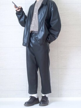「Dr. Martens（ドクターマーチン）のDr.Martens / ドクターマーチン 1461 3EYE GIBSON SHOE 3ホール ギブソン シューズ ブーツ（ブーツ）」を使った、しま🦓さん（メンズ・170cm）の春コーディネート