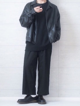 「Dr. Martens（ドクターマーチン）のDr.Martens / ドクターマーチン 1461 3EYE GIBSON SHOE 3ホール ギブソン シューズ ブーツ（ブーツ）」を使った、しま🦓さん（メンズ・170cm）の春コーディネート