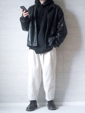 「Dr. Martens（ドクターマーチン）のDr.Martens / ドクターマーチン 1461 3EYE GIBSON SHOE 3ホール ギブソン シューズ ブーツ（ブーツ）」を使った、しま🦓さん（メンズ・170cm）の春コーディネート