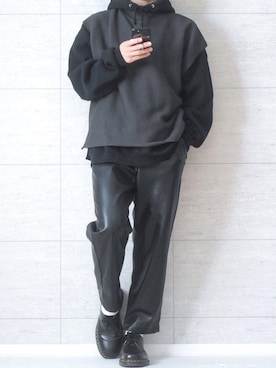 「Dr. Martens（ドクターマーチン）のDr.Martens / ドクターマーチン 1461 3EYE GIBSON SHOE 3ホール ギブソン シューズ ブーツ（ブーツ）」を使った、しま🦓さん（メンズ・170cm）の春コーディネート