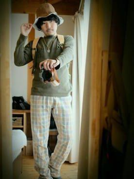 「SUNDAY WORKS（サンデーワークス）のアイテム」を使った、まつさん（メンズ・173cm）の春コーディネート