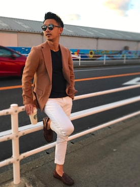 「ユナイテッドアローズ」｜「アイテム（その他シューズ）」を使った、$$$_threearrowsさん（メンズ・165cm）の冬コーディネート