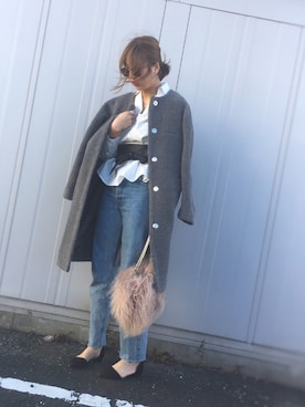 「LOWRYS FARM（ローリーズファーム）のセパレートパンプス　714388（パンプス）」を使った、えーゆーさん（レディース・165cm）の冬コーディネート