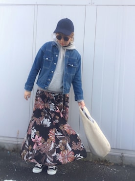 「CONVERSE（コンバース）のconverse（コンバース） ALL STAR OX（オールスターOX）（スニーカー）」を使った、えーゆーさん（レディース・165cm）の冬コーディネート