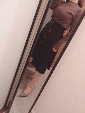 「トレンチスカート」｜あやのさん（レディース・158cm）の秋コーディネート