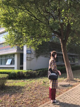 「秋」｜「アイテム（ピーコート）」を使った、MoEgaWkkさん（レディース・167cm）の冬コーディネート