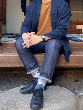 「アイテム（腕時計）」を使った、nowさん（メンズ・177cm）の春コーディネート