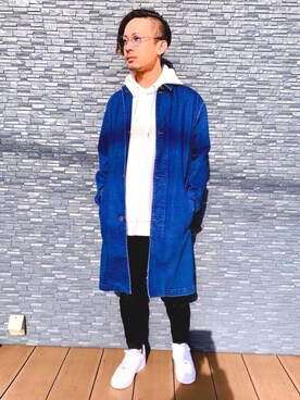 「ZARA（ザラ）のアイテム（ステンカラーコート）」を使った、AGTさん（メンズ・170cm）の冬コーディネート