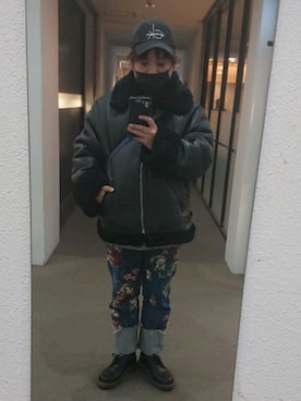 「vetements」｜「アイテム（ムートンコート）」を使った、ihateyouさん（メンズ・167cm）の冬コーディネート
