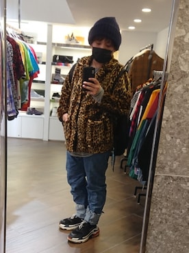 「vetements」｜「アイテム（ニットキャップ/ビーニー）」を使った、ihateyouさん（メンズ・167cm）の冬コーディネート