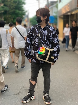 「アイテム（チャーム、その他）」を使った、ihateyouさん（メンズ・167cm）の春コーディネート