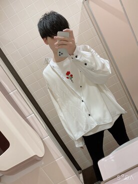 「お気に入りコーデ」｜「アイテム（スウェット）」を使った、まっちゃさん（メンズ・182cm）の冬コーディネート