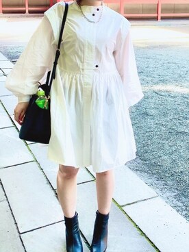 白ワンピ カジュアル のレディース人気ファッションコーディネート Wear