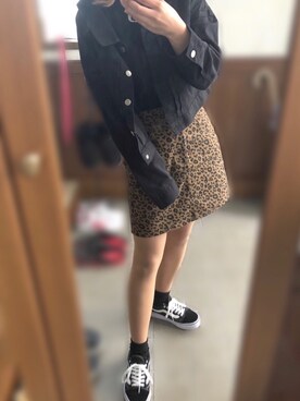 「GRL（グレイル）のアイテム（ミリタリージャケット）」を使った、y🍮さん（レディース・158cm）の春コーディネート