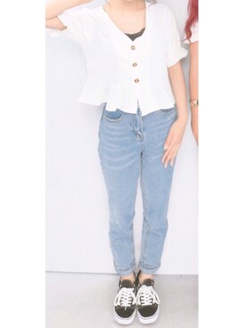 y🍮さん（レディース・158cm）の夏コーディネート