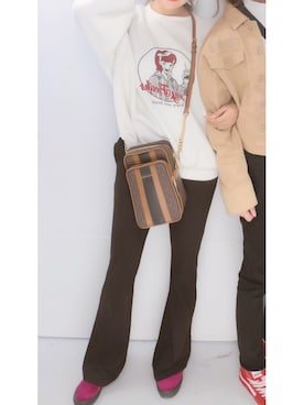 「GRL」｜「アイテム（スリッポン）」を使った、y🍮さん（レディース・158cm）の冬コーディネート