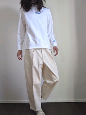 「しまむら（シマムラ）のアイテム（スウェット）」を使った、げのたさん（メンズ・178cm）の春コーディネート