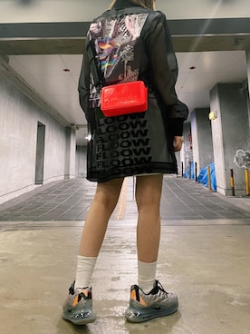 「ディーゼル」｜「アイテム（その他アウター）」を使った、NARUMIさん（レディース・163cm）の春コーディネート