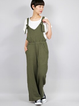 「CERCA（チェルカ）のアイテム（パンツ）」を使った、わたこさん（レディース・160cm）の春コーディネート
