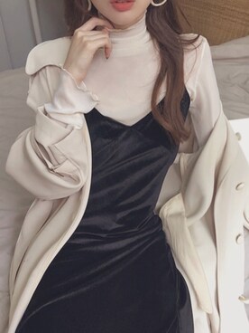 「fluffy.のアイテム（Shirts、ホワイト系）」を使った、 fluffy.directorさん（レディース・155cm）の冬コーディネート
