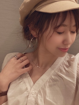 「fluffy.のアイテム（Shirts、ベージュ系）」を使った、 fluffy.directorさん（レディース・155cm）の春コーディネート