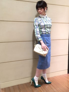 「NARACAMICIE（ナラカミーチェ）のアイテム」を使った、Rosettaさん（レディース・155cm）の春コーディネート