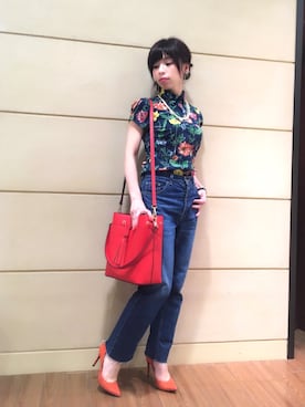 「カラーパンプス」｜Rosettaさん（レディース・155cm）の春コーディネート