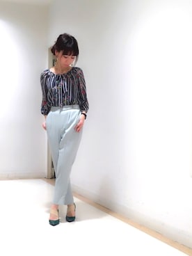 「とろみブラウス」｜Rosettaさん（レディース・155cm）の春コーディネート
