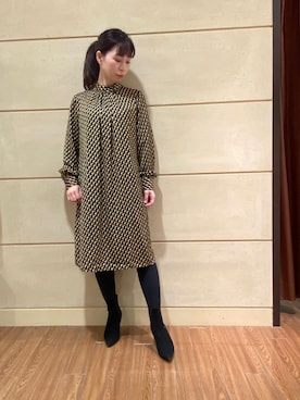 「NARACAMICIE（ナラカミーチェ）のアイテム（ワンピース/ドレス）」を使った、Rosettaさん（レディース・155cm）の秋コーディネート