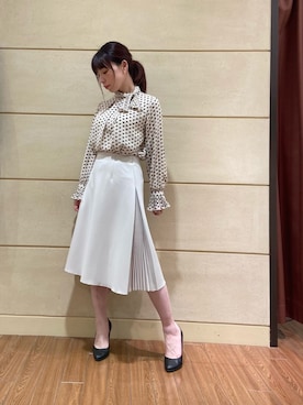 「とろみブラウス」｜Rosettaさん（レディース・155cm）の冬コーディネート